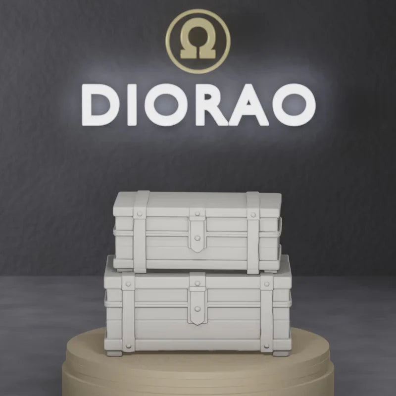 Six DIORAO miniatures across history — Spartan hoplite, medieval knight, Napoleonic officer, WWI rifleman, WWII soldier, modern operator.