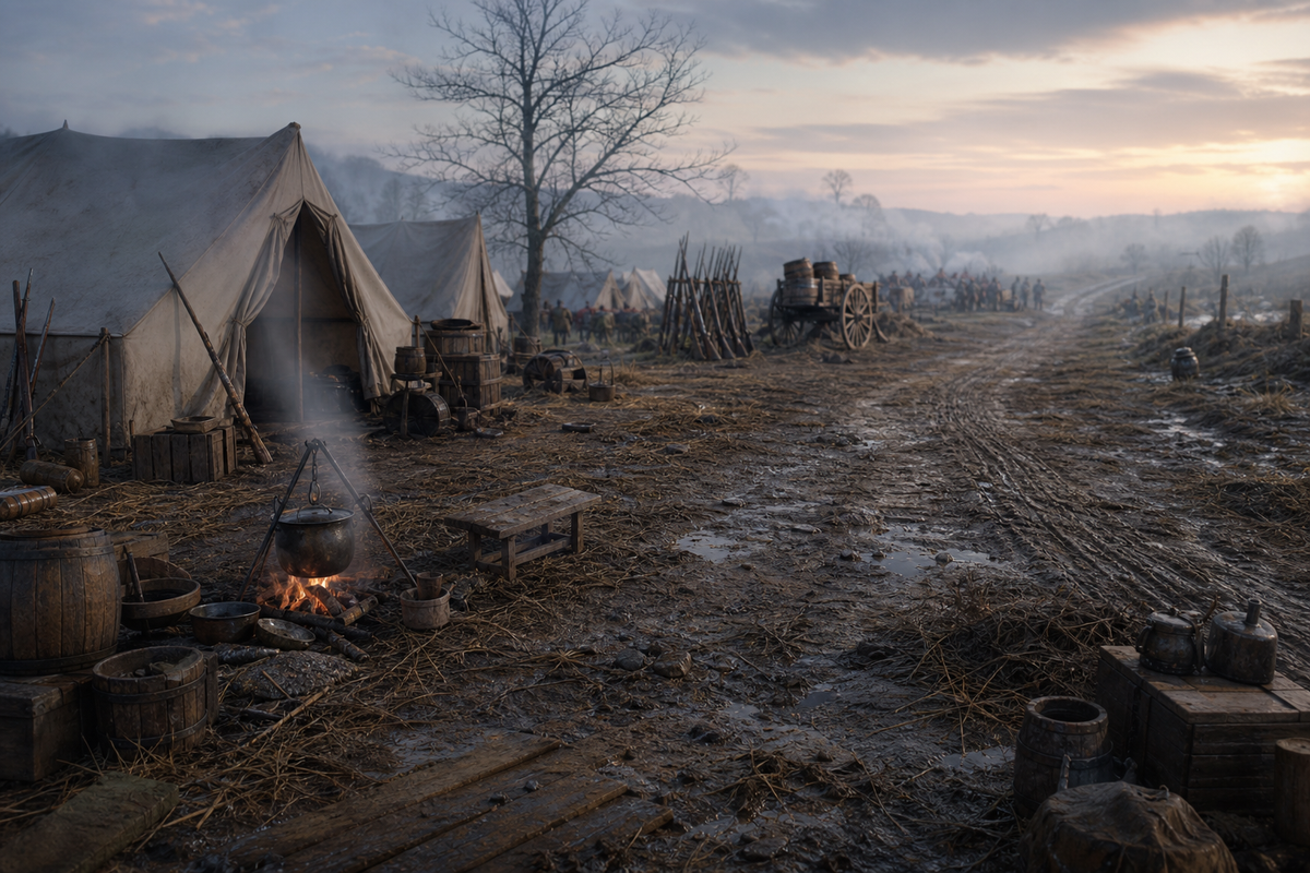 Grande Armée Field Camp diorama scene