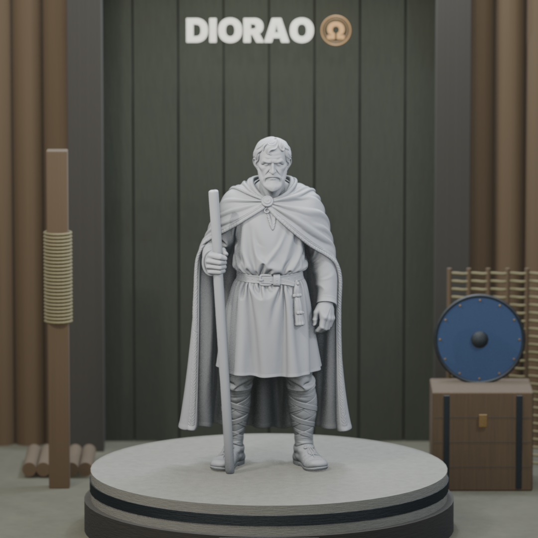 Training Yard Instructor - actual STL on the DIORAO display stage, consistent physical scale. Scenery not included.