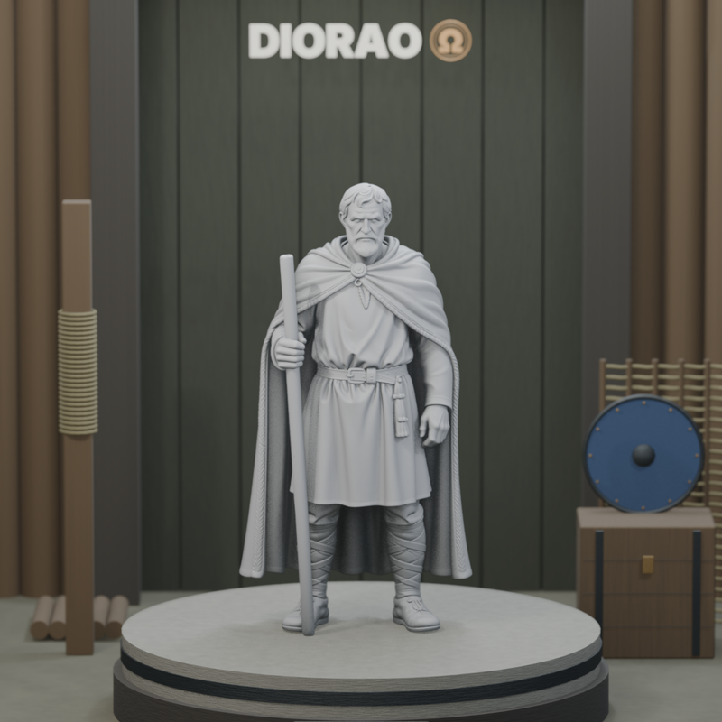 Training Yard Instructor - actual STL on the DIORAO display stage, consistent physical scale. Scenery not included.