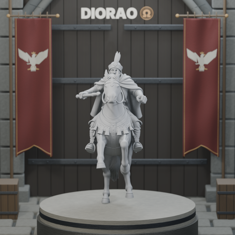Lithuanian Light Cavalry Rider — actual STL with adjusted presentation framing. Display stage not included.