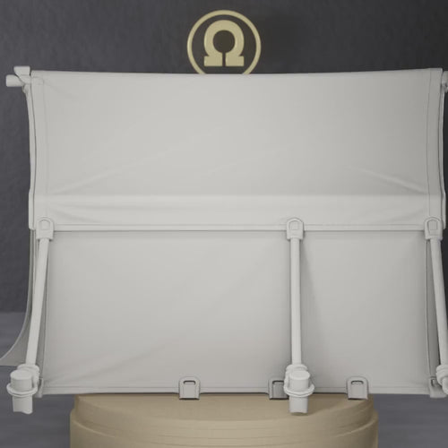Canvas Command Tent Section - WWII Soviet canvas command tent fragment, 1:35 scale grey resin miniature.