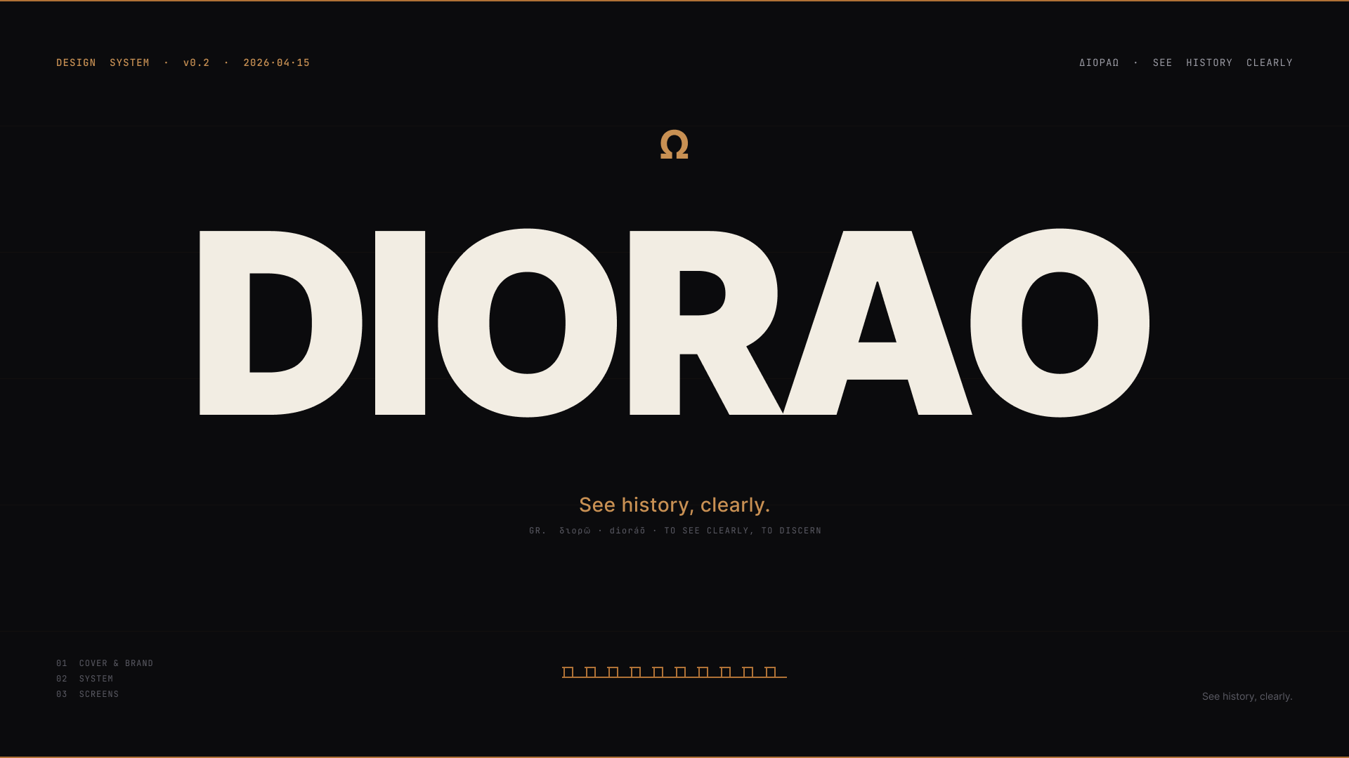 DIORAO Design System — Cover page from Figma